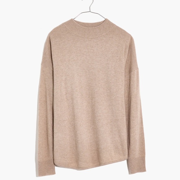 Madewell Sweaters - Madewell Tan Mock Turtleneck Sweater Relaxed Fit